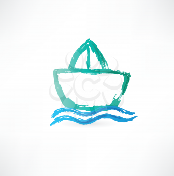 ship on the waves icon