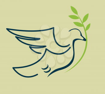 dove and a sprig icon