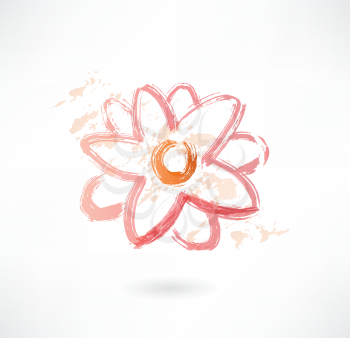water lily grunge icon