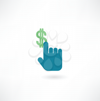 hand holding money icon