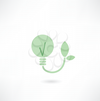 Ecological light bulb icon