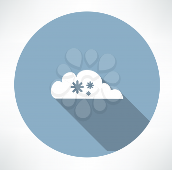 cloud with snowfall icon