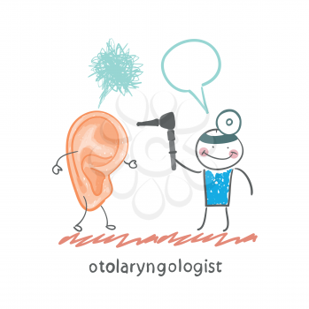 otolaryngologist treats sore ear