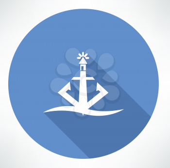 anchor lighthouse icon