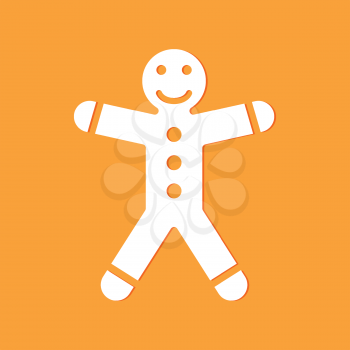 gingerbread man on yellow background