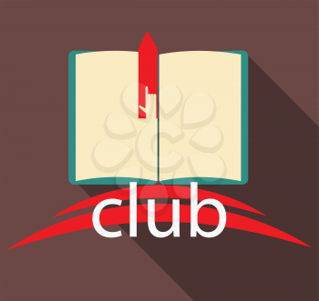 Club book on brown background