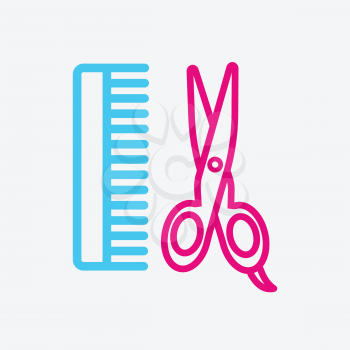 scissors and comb