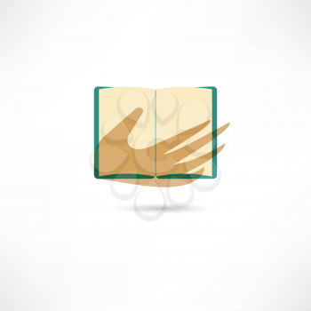 Hand and the open book