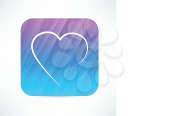 Line heart icon