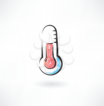thermometer grunge icon