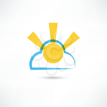 sunny cloud icon
