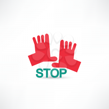 stop hands icon