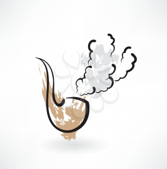 tobacco pipe grunge icon