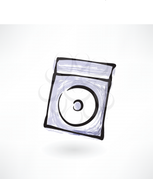 compact disk grunge icon