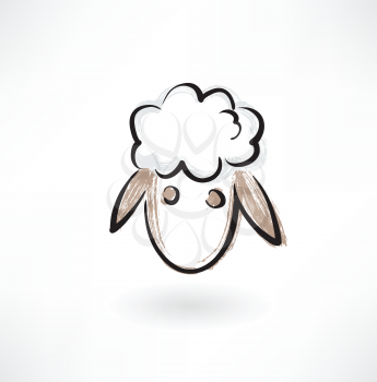 sheep head grunge icon