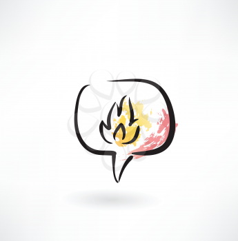 flame grunge icon