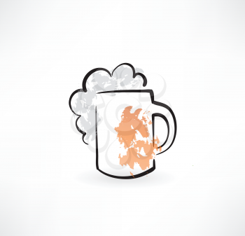 beer grunge icon