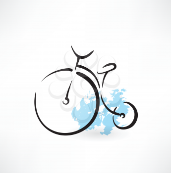 bicycle grunge icon