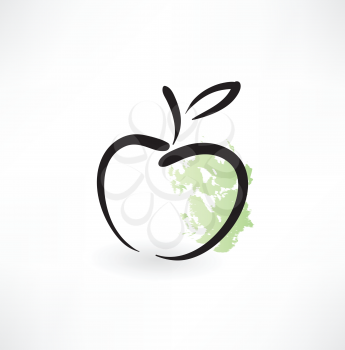 apple grunge icon