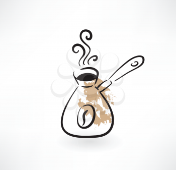 coffee turk grunge icon