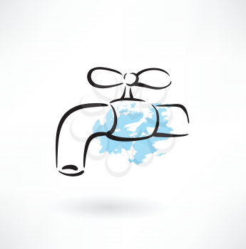 faucet grunge icon
