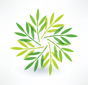 Leaves icon. Natural motive. Logo design.