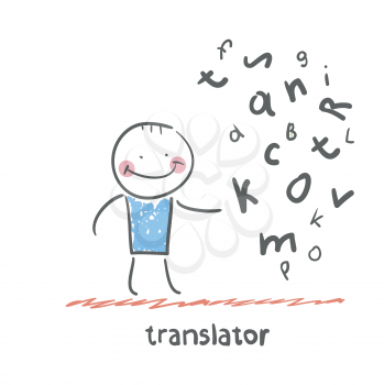translator thinking about letters