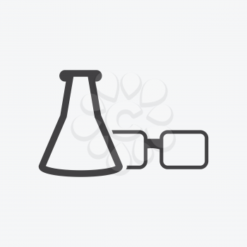 glasses and tube icon
