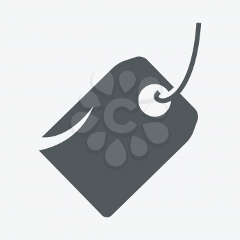 price tag black icon. vector illustration