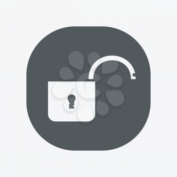 lock symbol on gray background