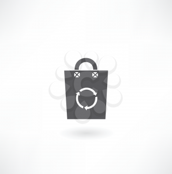 paper bag with arrow icon