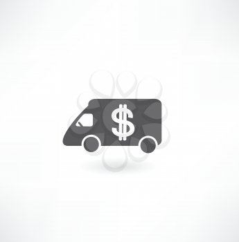 Vehicles transporting money icon
