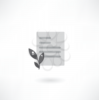 document icon with plant