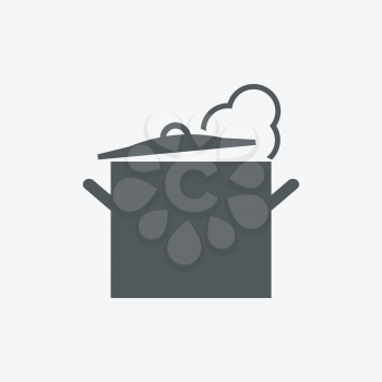 Cooking pan icon. Vector illustration