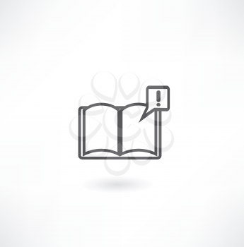 Illustration of books with symbol