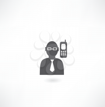man talking on the phone icon