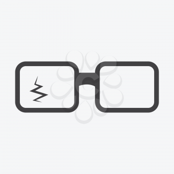 broken glasses icon
