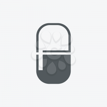 Isolated pill with a lightning icon