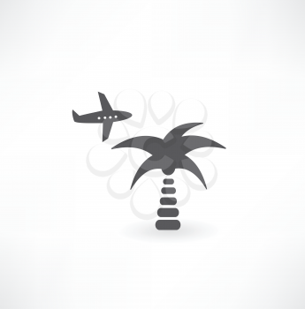 palm and plane icon