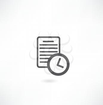 document and clock icon