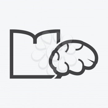 Book and brains icon
