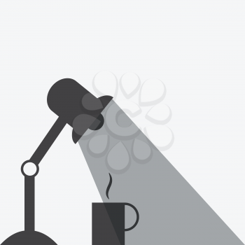 table lamp and coffee icon