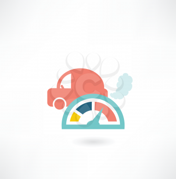 car and speedometer icon