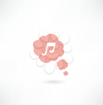 Vector metal multimedia musical note icon / button, design element