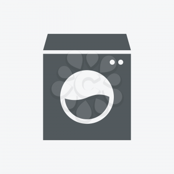 Washing machine icon or sign, vector illustration