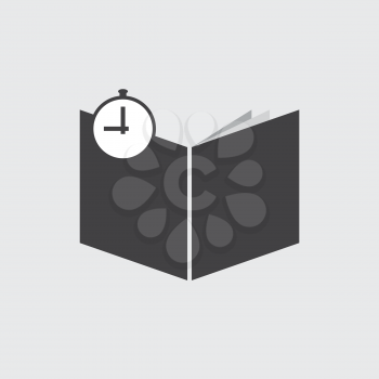 Book with a timer icon