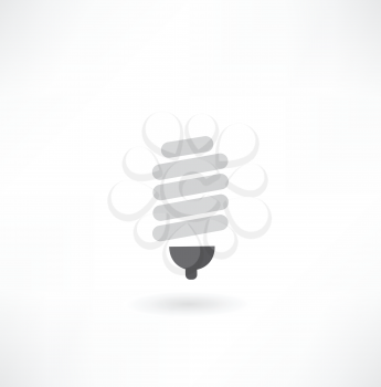 Vector energy saving fluorescent light bulb icon