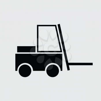 Fork lift icon or sign
