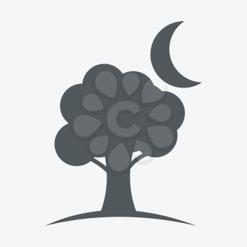 tree and moon icons