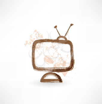 television grunge icon.